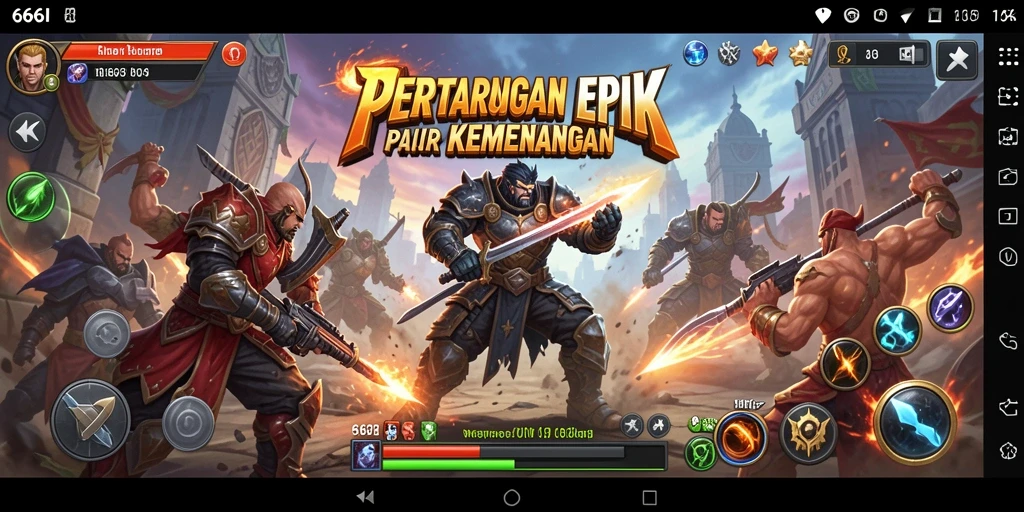Tangkapan layar dari gameplay seru dalam 666I, menampilkan aksi pertarungan yang mendebarkan.