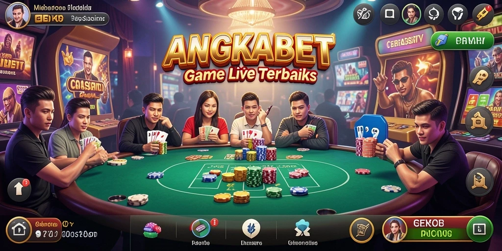 Tampilan gameplay Live Casino yang menarik dan interaktif di ANGKABET.