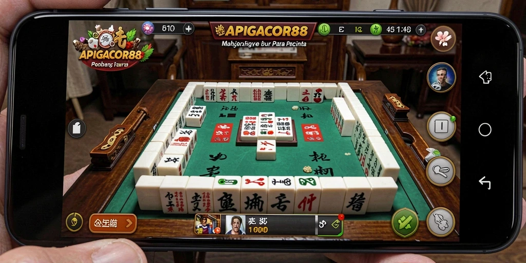 Tampilan gameplay Mahjong yang menakjubkan di APIGACOR88.