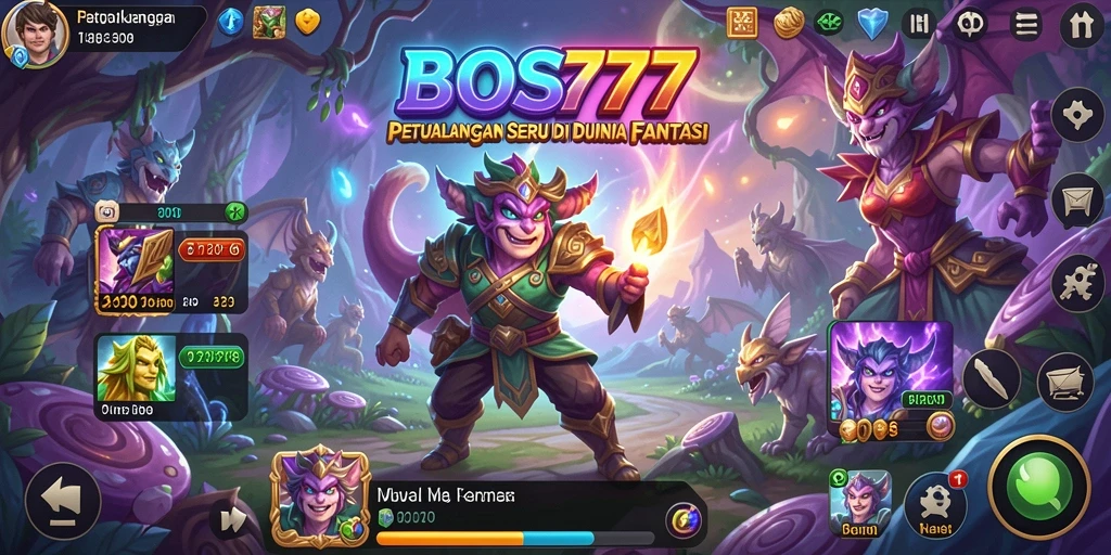 Tampilan gameplay seru dan penuh aksi di BOS777.