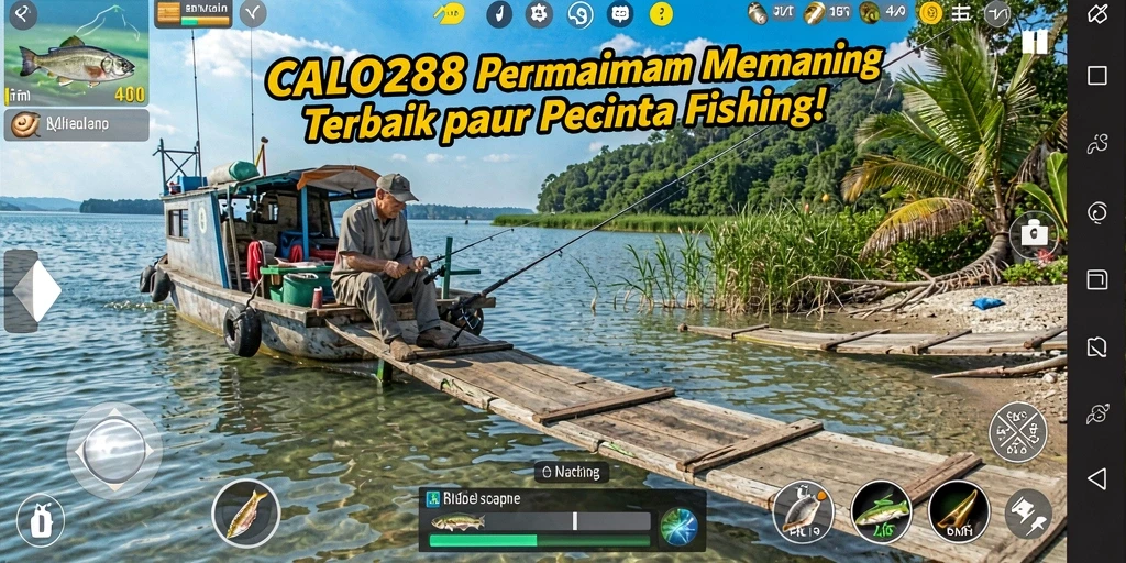 Tampilan menarik dari gameplay memancing di CALO288.