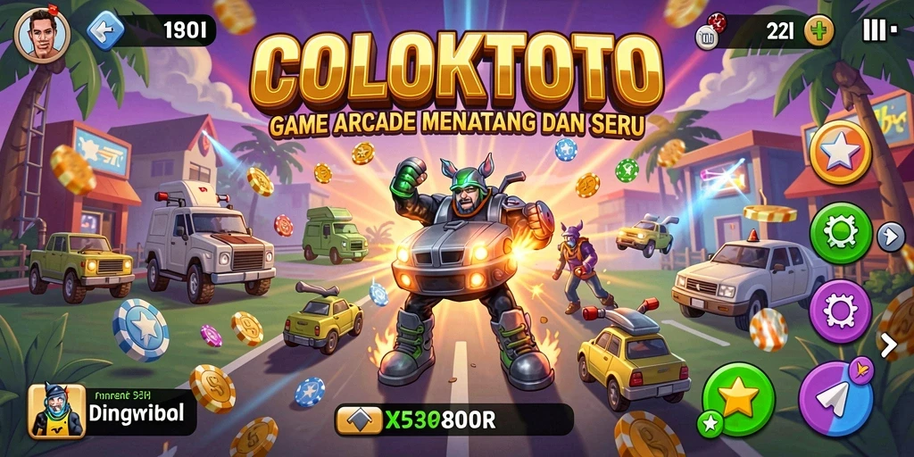 Tampilan seru gameplay COLOKTOTO yang menantang.