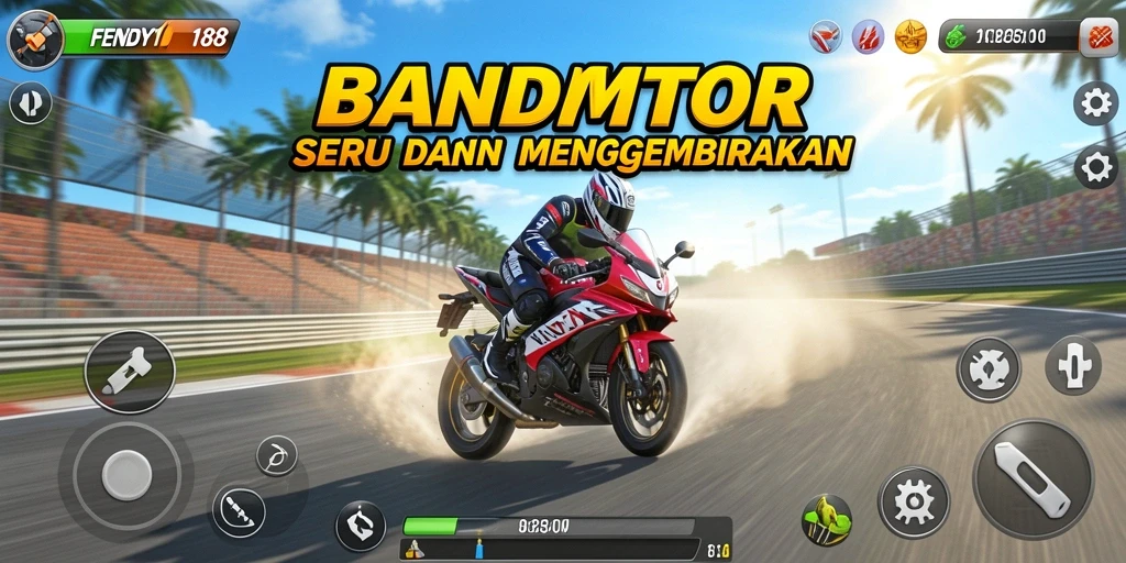 Screenshot FENDY188 menunjukkan aksi balap motor yang mendebarkan.