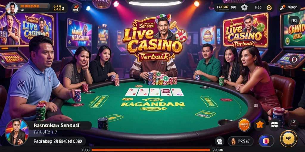 Tampilan gameplay seru KAGANDAN di Live Casino.