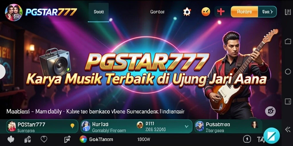 Tampilan utama PGSTAR777 dengan berbagai pilihan lagu menarik.