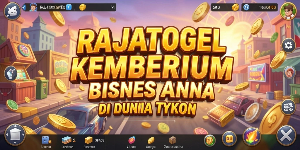 Screenshot utama RAJATOGEL menampilkan pemain membangun bisnis Tycoon.