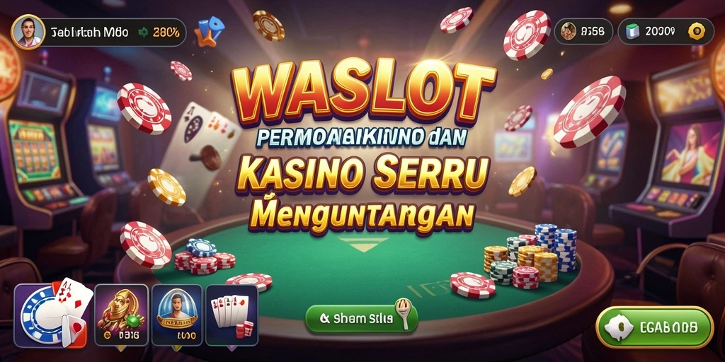 Tampilan gameplay WASLOT yang mendebarkan di kasino mobile.